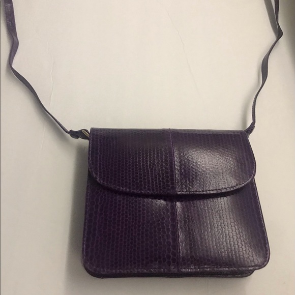 New Thai Purple Snakeskin Pocketbook Purse made in Thailand - Picture 9 of 16